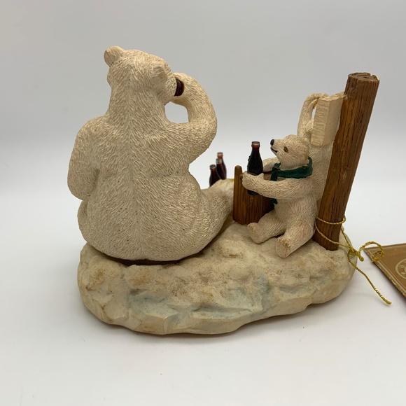 Vintage 1996 Coca-Cola Heritage Collection Bears Coca-Cola Stand Figurine w/ Tag - Picture 5 of 16
